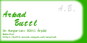 arpad buttl business card